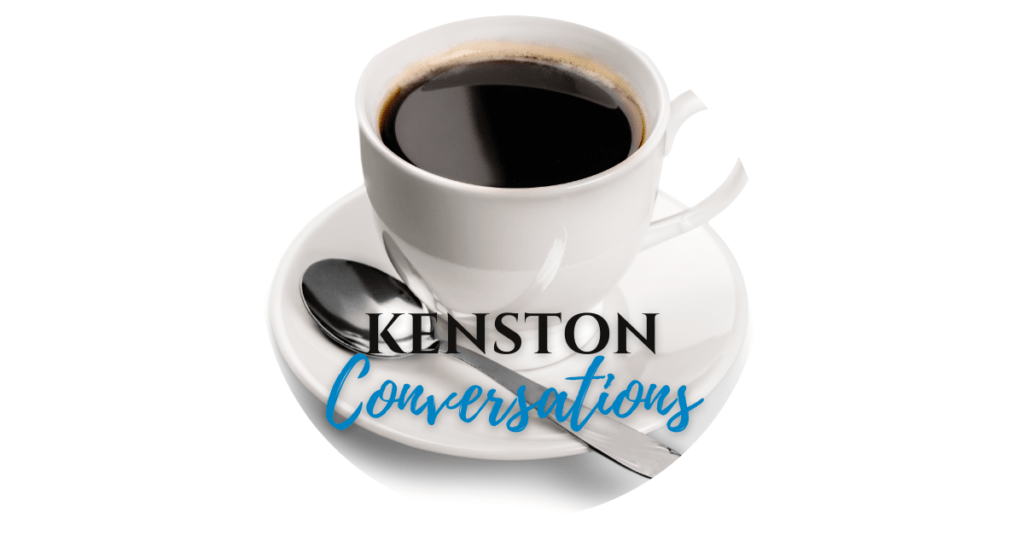 Coffee Cup with Kenston Conversations text