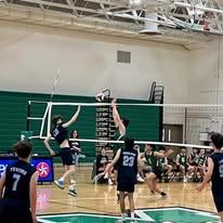 Boys playing volleyball