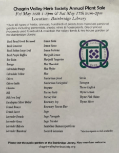 Information about Chagrin Valley Herb Society Annual Plant Sale
