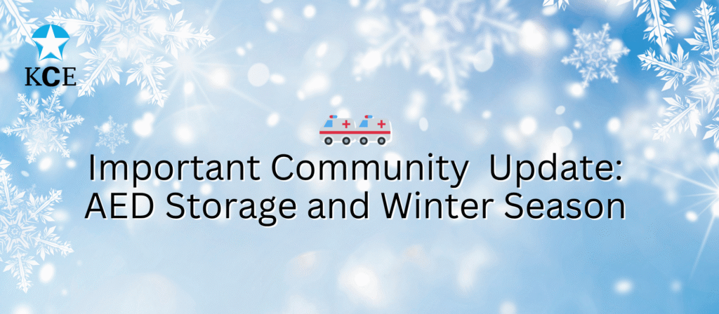 Important Community Update: AED Storage and Winter Season