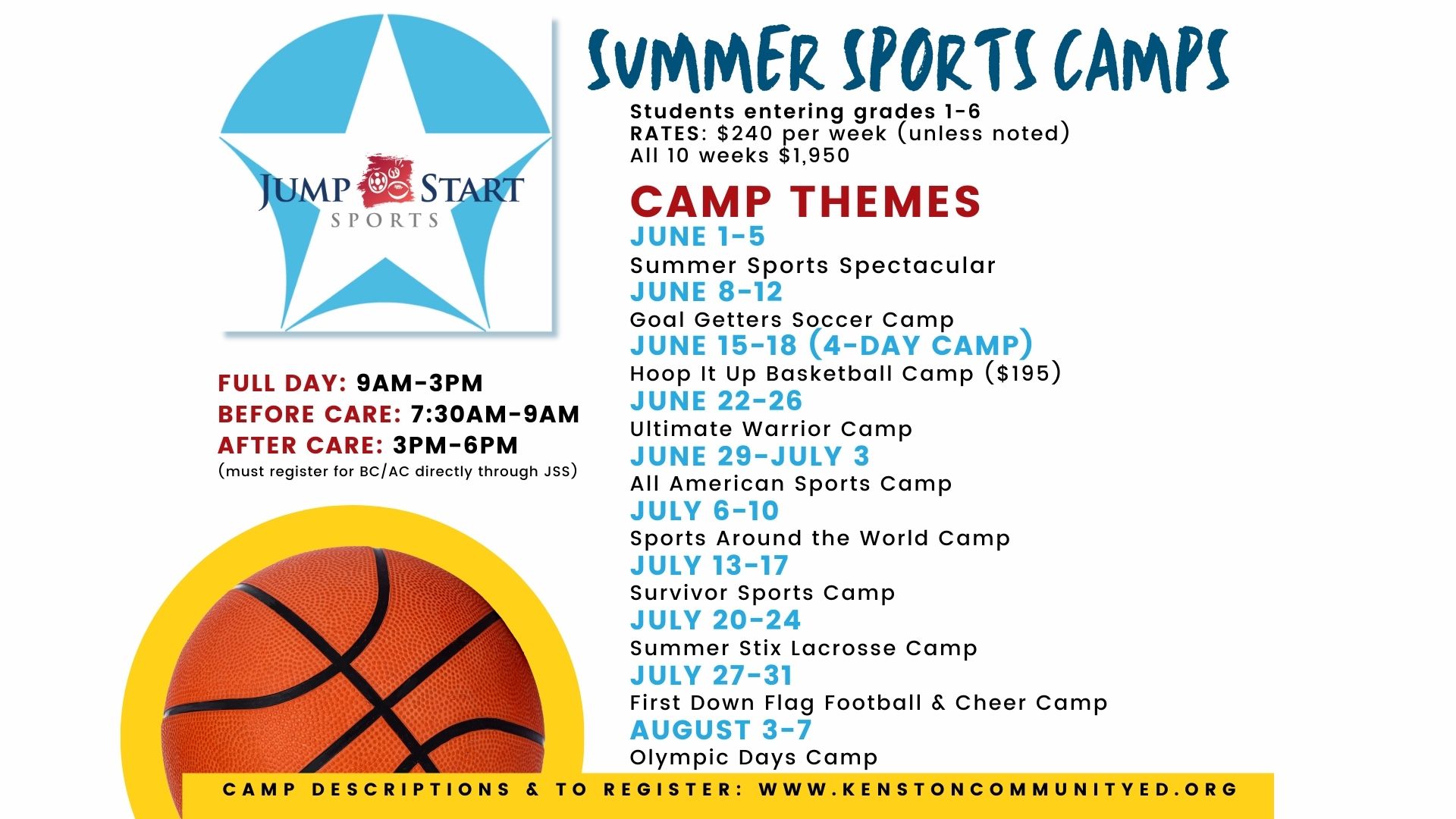 📢Camp Spotlight: Jump Start Sports Camps @ Kenston!