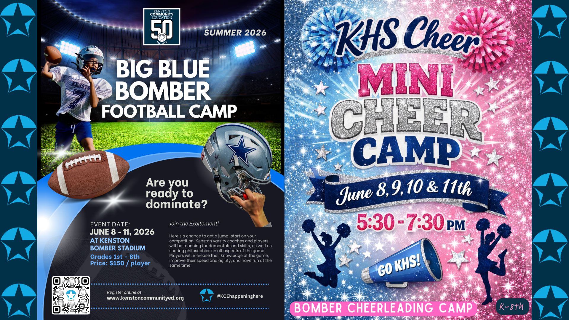 📢 Camp Spotlight: 🏈🤸‍♀️Football & Cheer Camps!