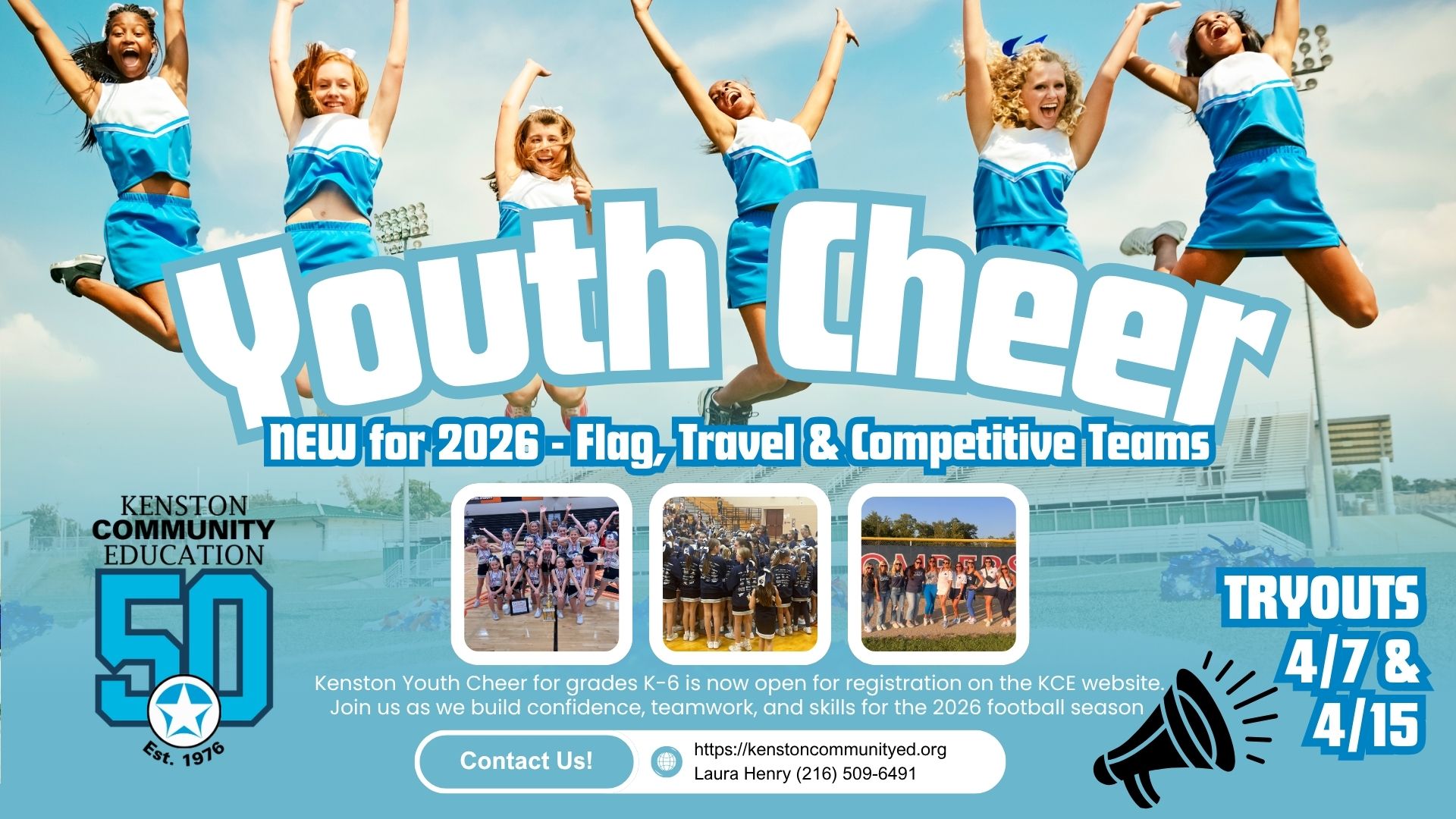 Youth Cheerleading NEW for 2026: Flag, Travel & Competitive