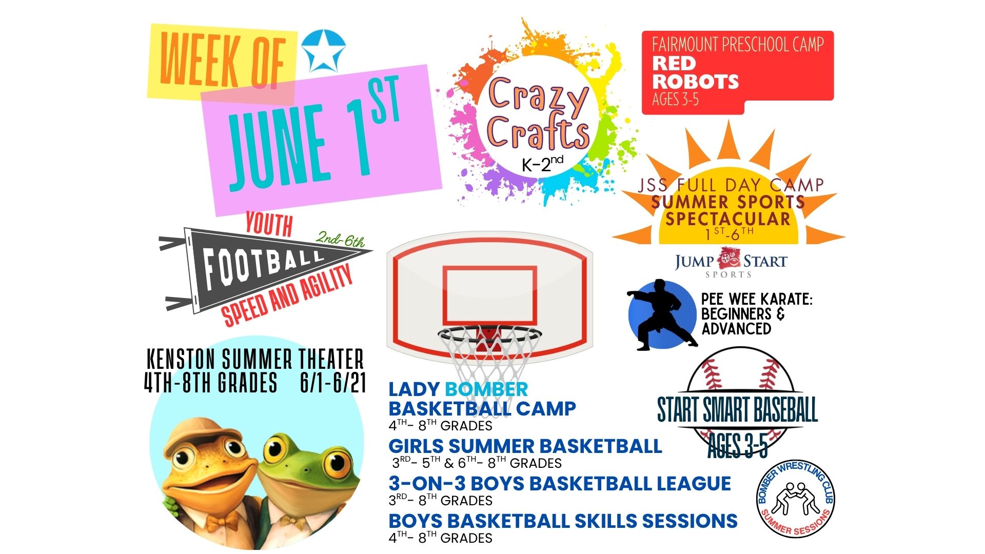 KCE Camps & Programs - Week of June 1st ⭐️ 